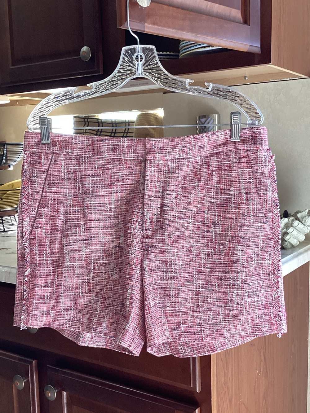 Banana Republic Pink Textured Tweed Shorts